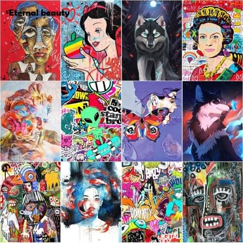 5D Diy Diamond Painting Princess Portrait Abstract Art Full Diamond Embroidery Cross Stitch Kits Round Square Drill Mosaic Decor