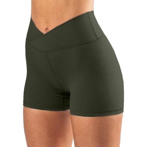Seamless Biker Shorts Women High Waist Workout Skinny Shorts Hidden Pockets Push Up Elasticity Athletic Shorts