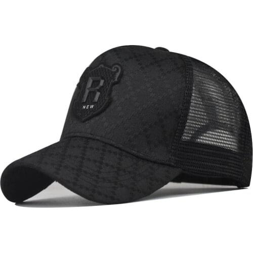 R Embroidery Baseball Casquatte Caps Hip Hop Bone Men Breathable Mesh Visor Hats Women Streetwear Trucker Cap Wholesale