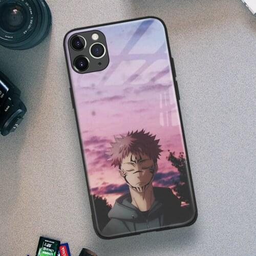 Sukuna Jujutsu Kaisen Anime Soft TPU Glass Phone Case for IPhone SE 6s 7 8 Plus X Xr Xs 11 12 Mini Pro Max Samsung