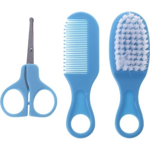 Kids Children Supplies Baby Care Set Grooming Brush Comb Scissors Nail Cutter Newborn Nursing Portable Soft Bristle Accessories