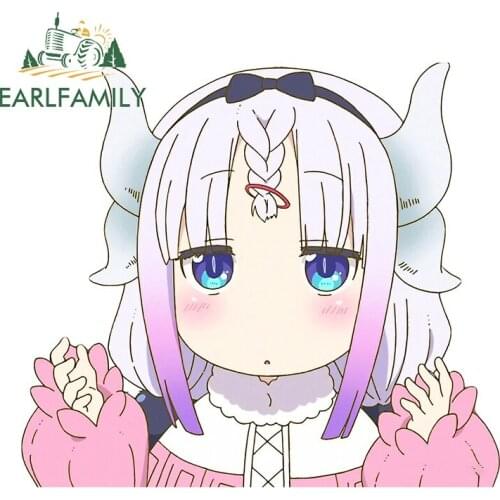 EARLFAMILY 13cm x 11.7cm For Kanna Kawaii Peeker Vinyl Car Stickers Laptop Sunscreen Decal Waterproof Personality Decoration