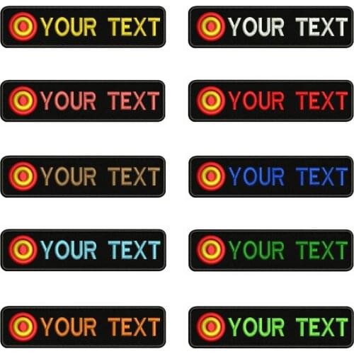 Spanish flag Spain 10X2.5cm Embroidery Custom Name Text Patch Stripes badge Iron On Or Velcro Backing Patches For Clothes