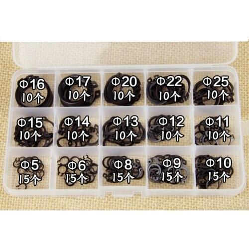 Ring ring outer spring shaft axis Kaka circlip type C circlip ring set GB894 65 steel shaft