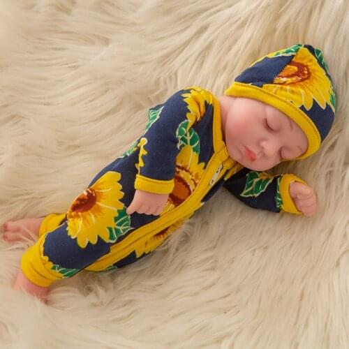 30cm Jumpsuit+hat New baby dolls silicone viny Reborn baby poupee boneca baby soft toy gift todder