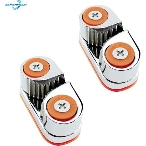 2PCS 2 Row Matic Ball Bearing Cam Cleat Pilates Equipment Marine Boat Fast Entry Rope Wire Fairlead Sailing 316 Stainless Steel