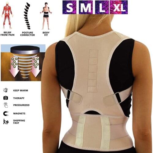 Sitting Posture Corrector Adjustable Magnetic Shape Body Shoulder Brace Belt Men And Women Back Vertebra Correct Therapy &T8
