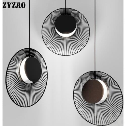 Nordic Creative Shell Pendant Lights Coffee Shop Villa Model Room Home Decor Light Fixtures Iron Decoration Kitchen Hanging Lamp