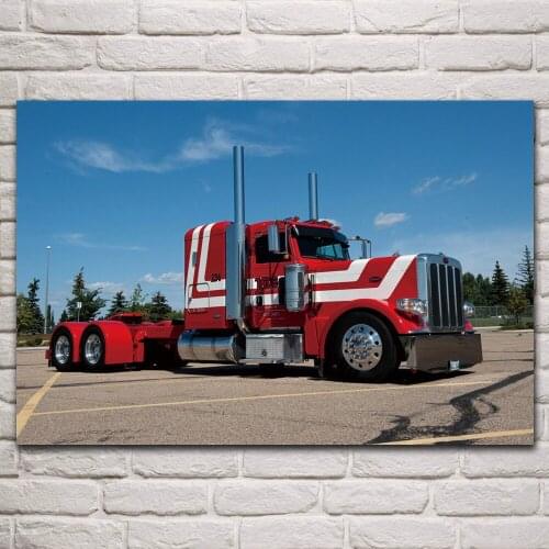 Big truck tractor transport vehicle artwork living room home art decor wall print fabric poster KP984