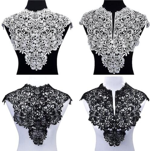 DIY Lace Fake Collar Ladies Neckline Pure Color Fashion Embroidery Elegant High Quality Flowers Sewing Apparel Accessories