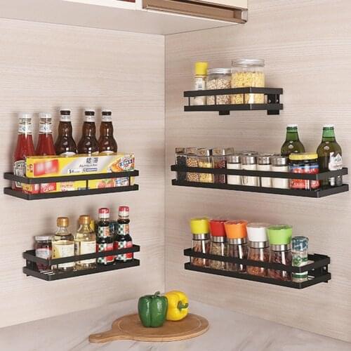 Kitchen Wall Rack, Wall Rack, Hollow Wall Organizer, Spice Rack, Jar, Cabinet Rack, Shelf, Cooker Kitchen Storage Rack Dish Rack