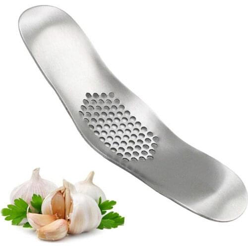 Kitchen tool garlic machine boat type garlic crusher Creative stainless steel garlic board garlic board LB92417