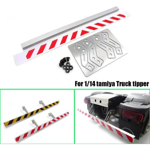 Metal Rear Bumper with Sticker for 1/14 Tamiya RC Truck Trailer Tipper Scania Benz Actros Acros MAN Volvo