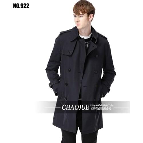 S-6xl New Men Double Breasted 2020 Spring Autumn Fashion Casual Plus Size Long-sleeve Trench Outerwear Costumes Mens Clothing