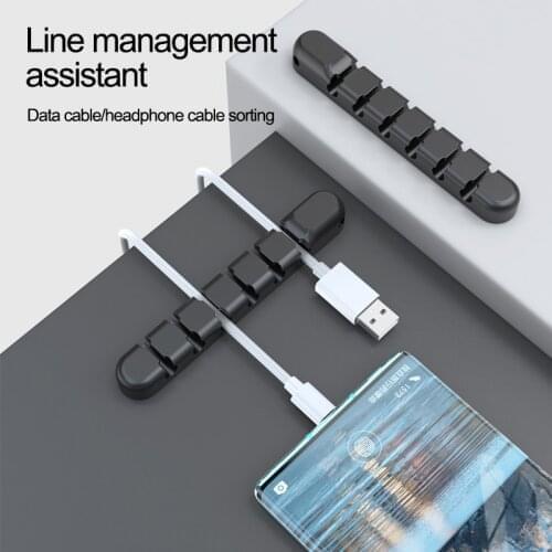 Soft Silicone USB Cable Organizer Cable Winder Desktop Tidy Management Clips Cable Holder for Mouse Headphone Wire Organizer