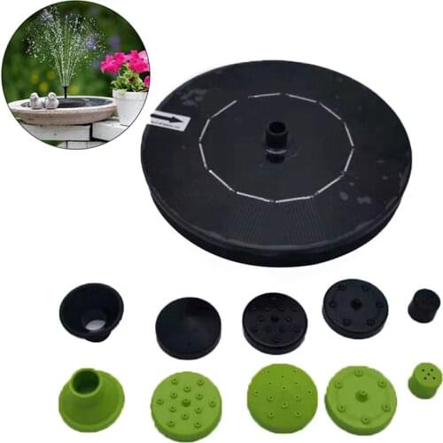 Solar Fountain Pump 6V/1W Circle Garden Solar Water Pump Solar Powered Water Pump Floating Fountain Pump For Birdbaths Or Ponds