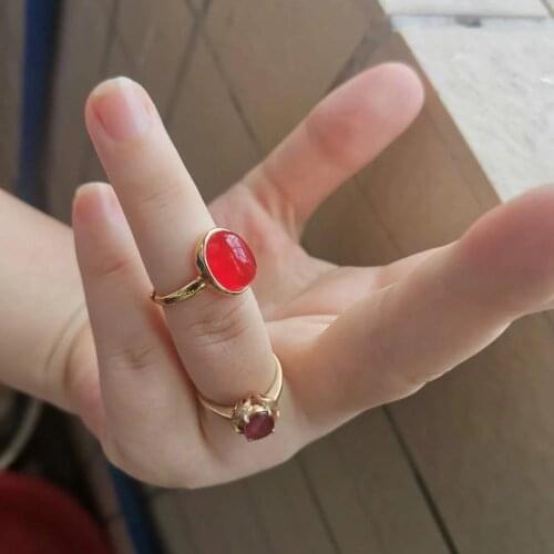 Natural red agate ring Bijoux Femme fashion jewelry accessories Joyeria Mujer luxury anillo de plata 925 ringen anéis silver