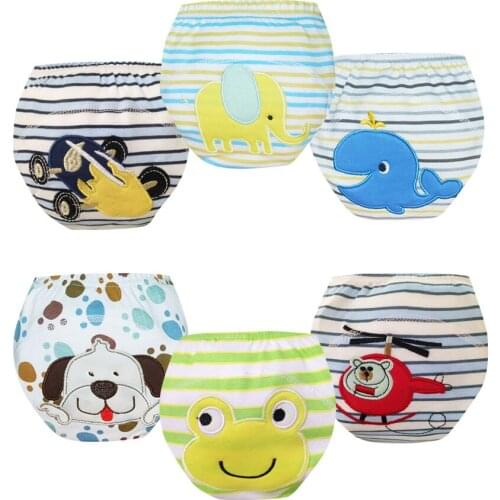Whosale 30pcs Baby Cloth Training Pants Kids Underwear Cloth Diaper Nappies Baby Waterproof Potty Training Panties Free Shipping