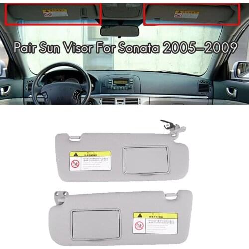 Pair Car Interior Sun Visor Shade Gray for HYUNDAI Sonata NF 2005 2006 2007 2008 2009 852010R300X6 852020R300X6