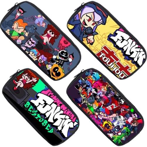 Hot Game Friday Night Funkin Cosmetic Cases 3D Makeup Box Bags Anime Pencil Case School Supplies Stationery Zipper Storage Pouch