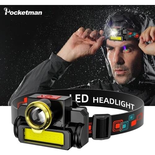 50000LM Portable mini Powerful LED Headlamp Super Bright Longe Range Headlight Floodlight Built-in Battery Waterproof Head Lamp