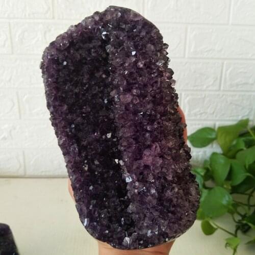 High quality Uruguay stone amethyst geode crystal quartz cluster home decor display amethyste pierre naturelle