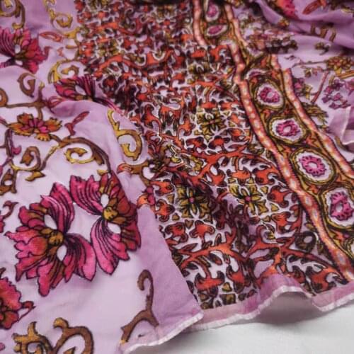 On Sale Burn-Out Fabric 140cm Width Velvet Dress Flocked Rayon Qualified Shirt