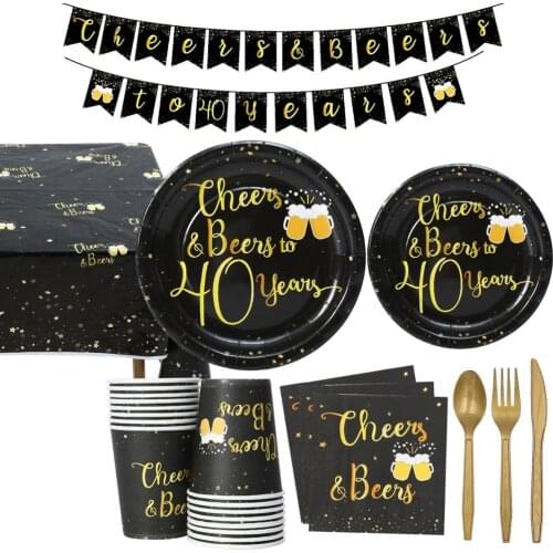 Cheer 40 Year Old Balloons Birthday 40 Year 40th Birthday Women Men 40 Birthday Cheers &Beers 40 Year Birthday Decorations