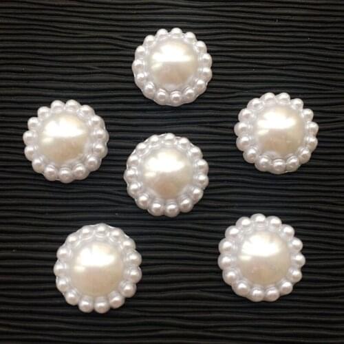 DIY 500pcs13mm sunflower shaped ABS semi-ball party decoration and scrapbook wedding resin crafts