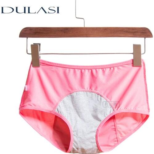 Physiological Panties Women Breathable Sexy Menstrual Leakproof Underwear Mid Waist Warm Healthy For Girls Briefs DULASI