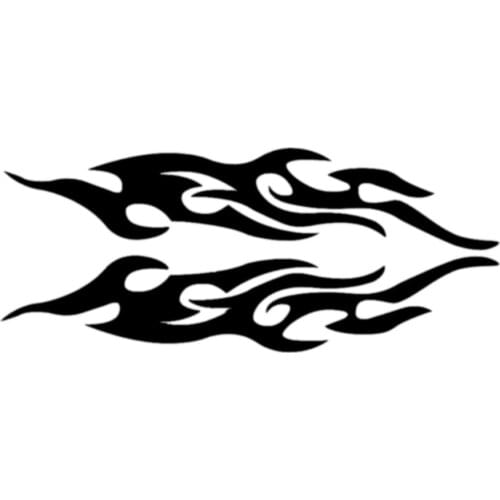 Personality 2pcs Universal Car Covers Auto Flame Fire Styling Sticker PVC Self-adhesive Engine Hood Motorcycle Decal Decor Mural