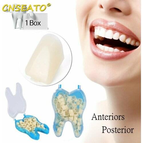 CNSEATO 1Box Dental Temporary Crown Veneers Anteriors /Posterior Synthetic Resin Teeth Oral Care