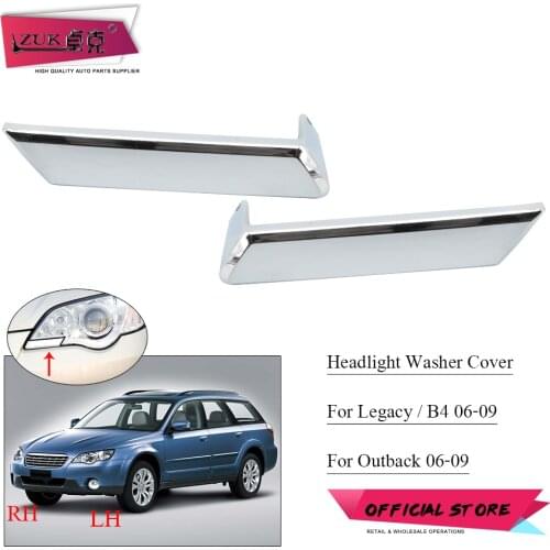 ZUK Front Bumper Headlight Washer Nozzle Cover Light Lamp Spray Jet Cap Lid Chroming For Subaru Outback Liberty Legacy 2006-2009