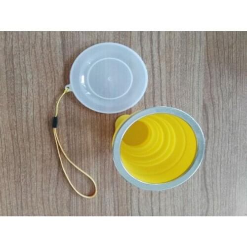 100pcs/lot 200mL Vogue Outdoor Travel Silicone Retractable Folding tumblerful Telescopic Collapsible Folding Water cup