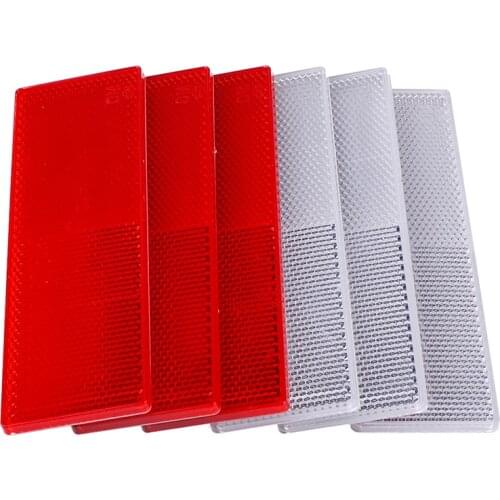 2pcs Bike Truck Safurance Trailer Car Plastic Reflective Reflector Workplace Safety Night Safety Warning Sticker Tape