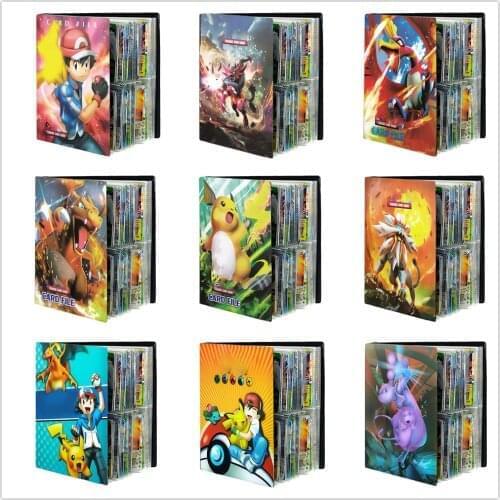 27 Styles 240Pcs TOMY Pokemon Album Cards Book Anime Game Card Collectors Binder Holder Folder Top Loaded List Toys For Children