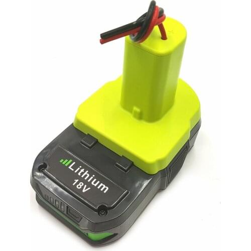 Adapter for Ryobi One+ 18V P108 P107 Tool Battery to 12Awg robitic Power Converter 2Wires Connector