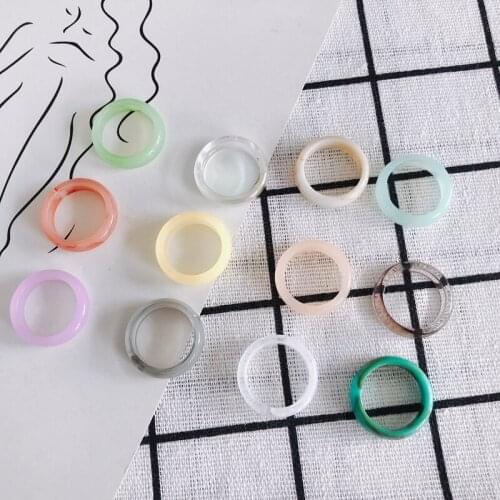 DIY jewelry accessories fresh and transparent jelly color ring jewelry accessories materials