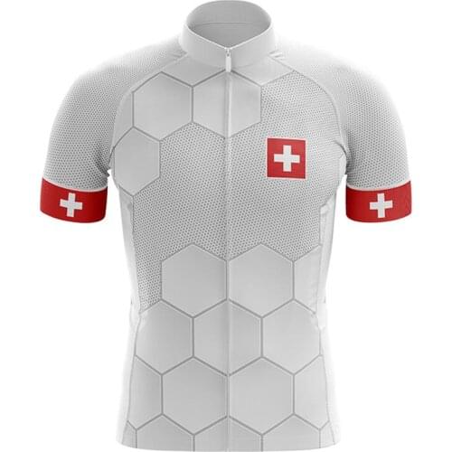 Proteam Switzerland bike jersey Laser cut TEAM cycling jersey men summer quick dry short sleeve cycling clothing