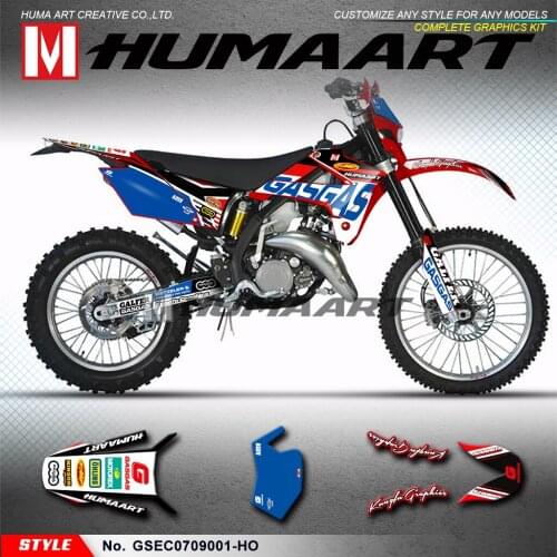 HUMAART Dirt Bike Graphics Vinyl Decals Stickers for GAS GAS EC SIXDAYS NAMBOTIN FSE FSR 125 200 250 300 450 515 2007 2008 2009