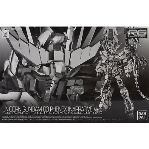BANDAI GUNDAM RG UNICORN GUNDAM 03 PHENEX NT.VER Gundam model kids assembled Robot Anime action figure toys