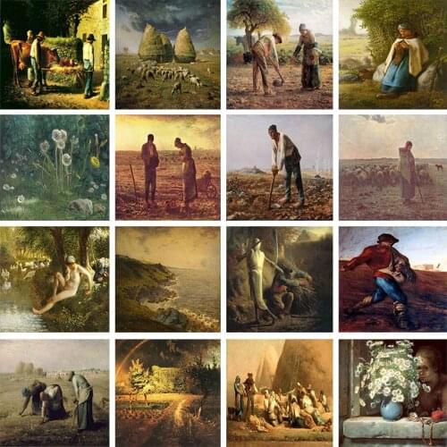 Great French Painter J.F Millet Series 5D DIY Diamond Painting Full Square/Round Diamond Embroidery Sale Picture of Rhinestones