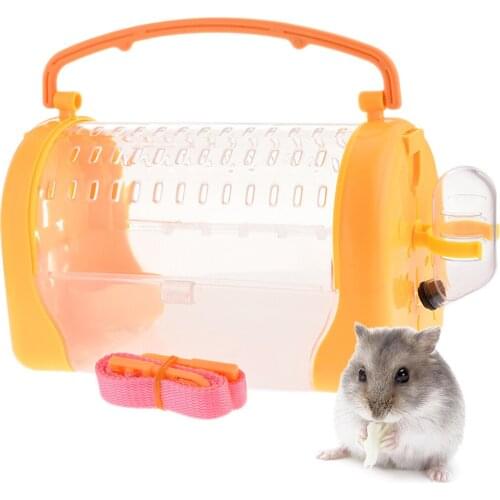 Small Pet Travel Bag Hamster Carrier Breathable Shoulder Strap Outdoor Portable Carring Cases Small Animal Supplies