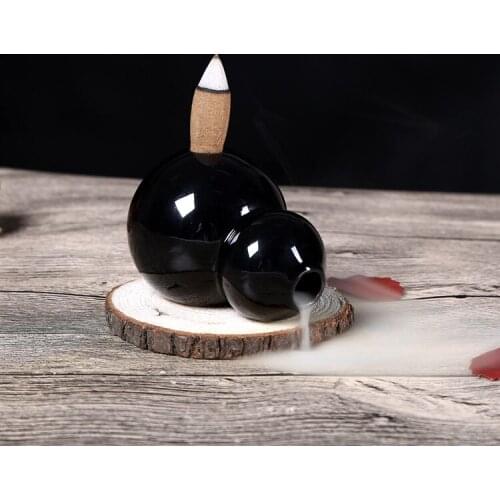 Mix Fragrance Natural Backflow Incense Cones Or Mini Ceramics Gourd Incense Burner Stick Incense Censer Tower Incense Tray