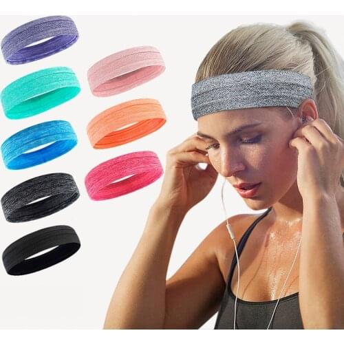 Men sweatband sports Headband Stretch Elastic Women Yoga Running hair band fitness Outdoor Sport Headwrap Fitness Sports safety