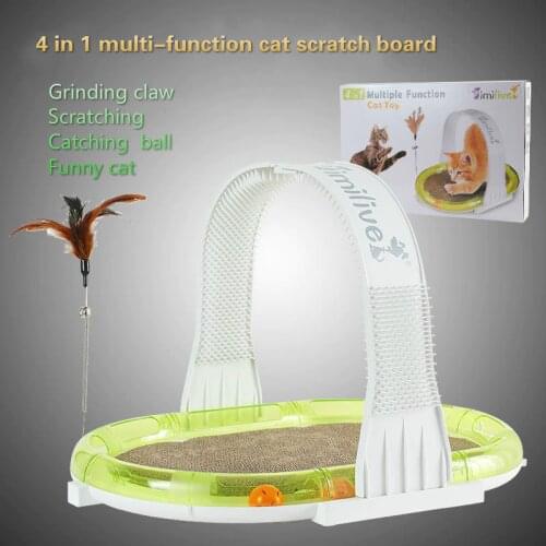 New four-in-one combination cat toy, cat scratch board Itching amused cat toy, U-shaped itching cat cat funny cat