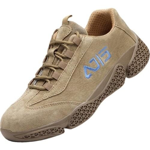 YSHUNIJ 2021 New Anti-smash Anti-piercing Shoes Mens Summer Breathable Work Shoes