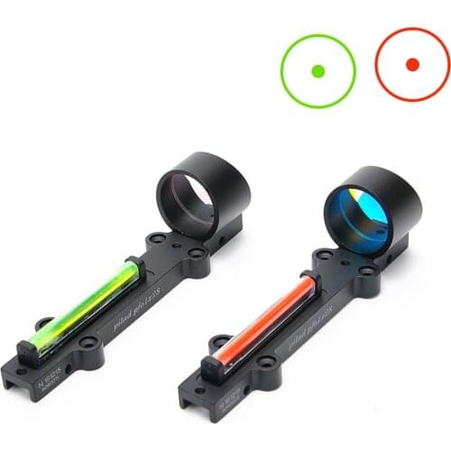 Hunting Scopes Lightweight Fiber Sight 1x28 Red Dot Sight Scope Red and Green Fiber Fit Shotguns Rib Rail Hunting Shooting