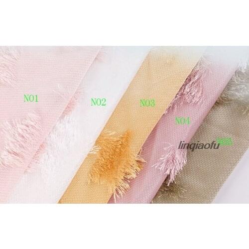 Polyester knitted dyed fabric fringed plush pine needle jacquard fabric