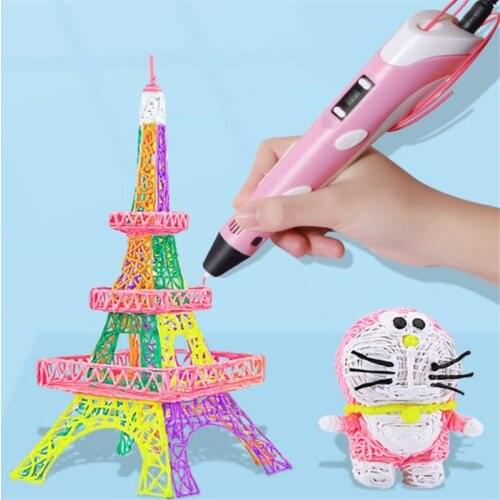 CreativeI Magination 3D Printing Pen 4D Printing Pen PLA Filament LED Screen Graffiti 3D Pen Birthday Gift Childrens Toys